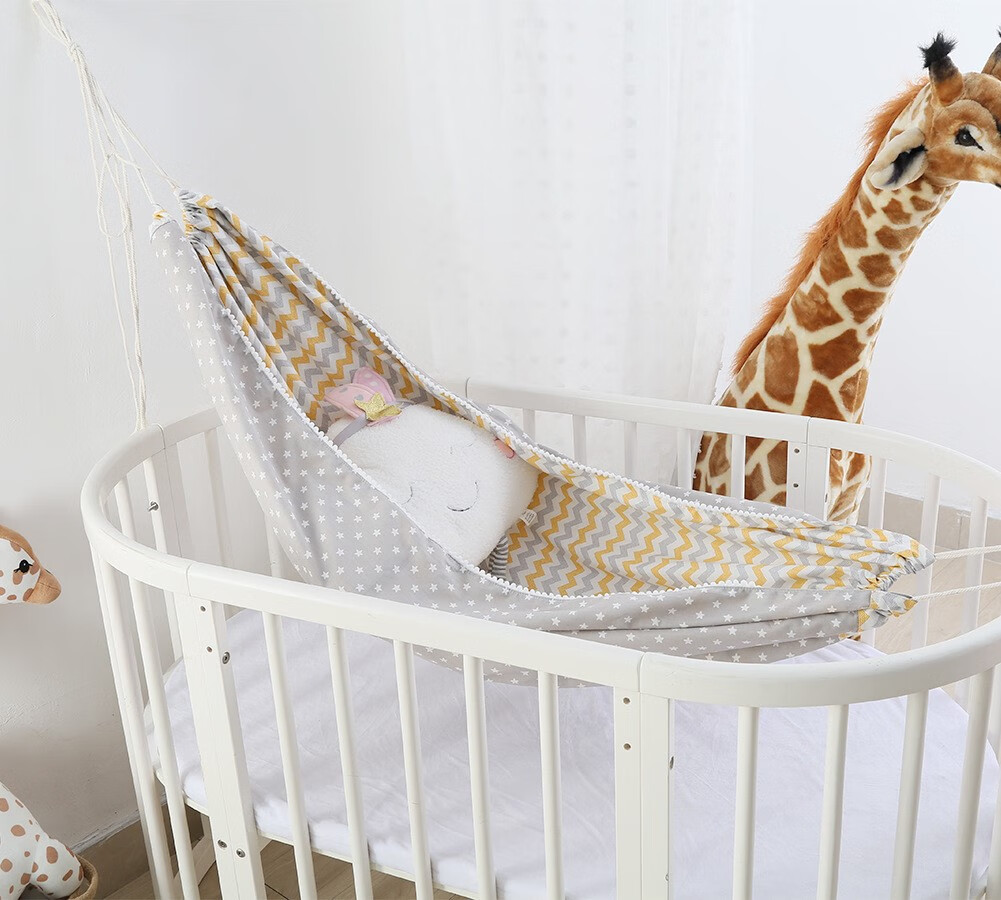 婴儿提篮婴儿哄睡吊床摇篮室内包裹式宝宝秋千家用布袋小孩睡觉吊篮免