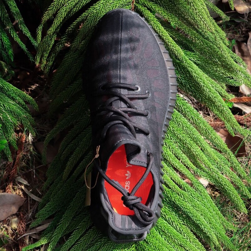 阿迪达斯(adidas)yeezy 椰子350黑天使纯黑跑步鞋男鞋女鞋低帮休闲鞋