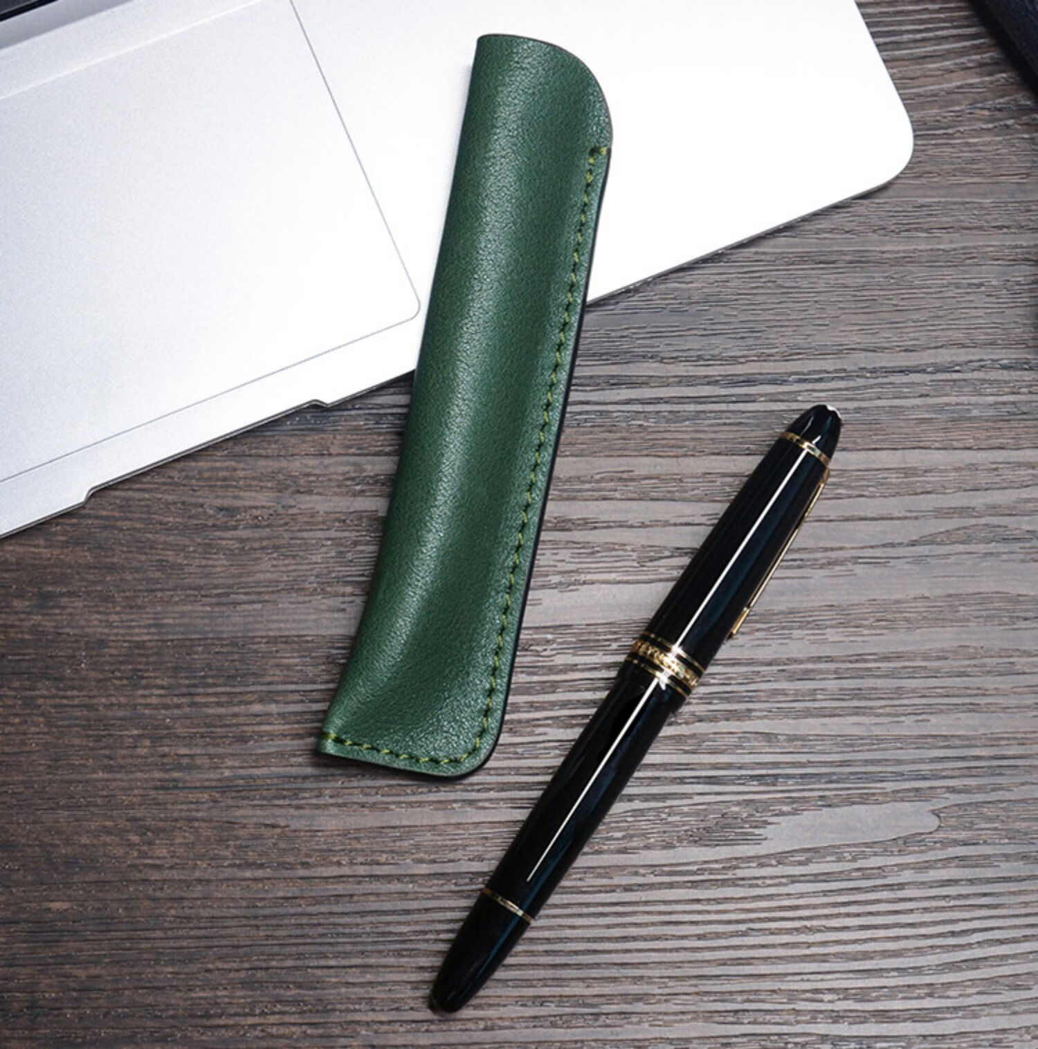 灿炫牧石钢笔套皮收纳笔套牛皮钢笔笔套保护套单支钢笔袋笔袋皮质植鞣