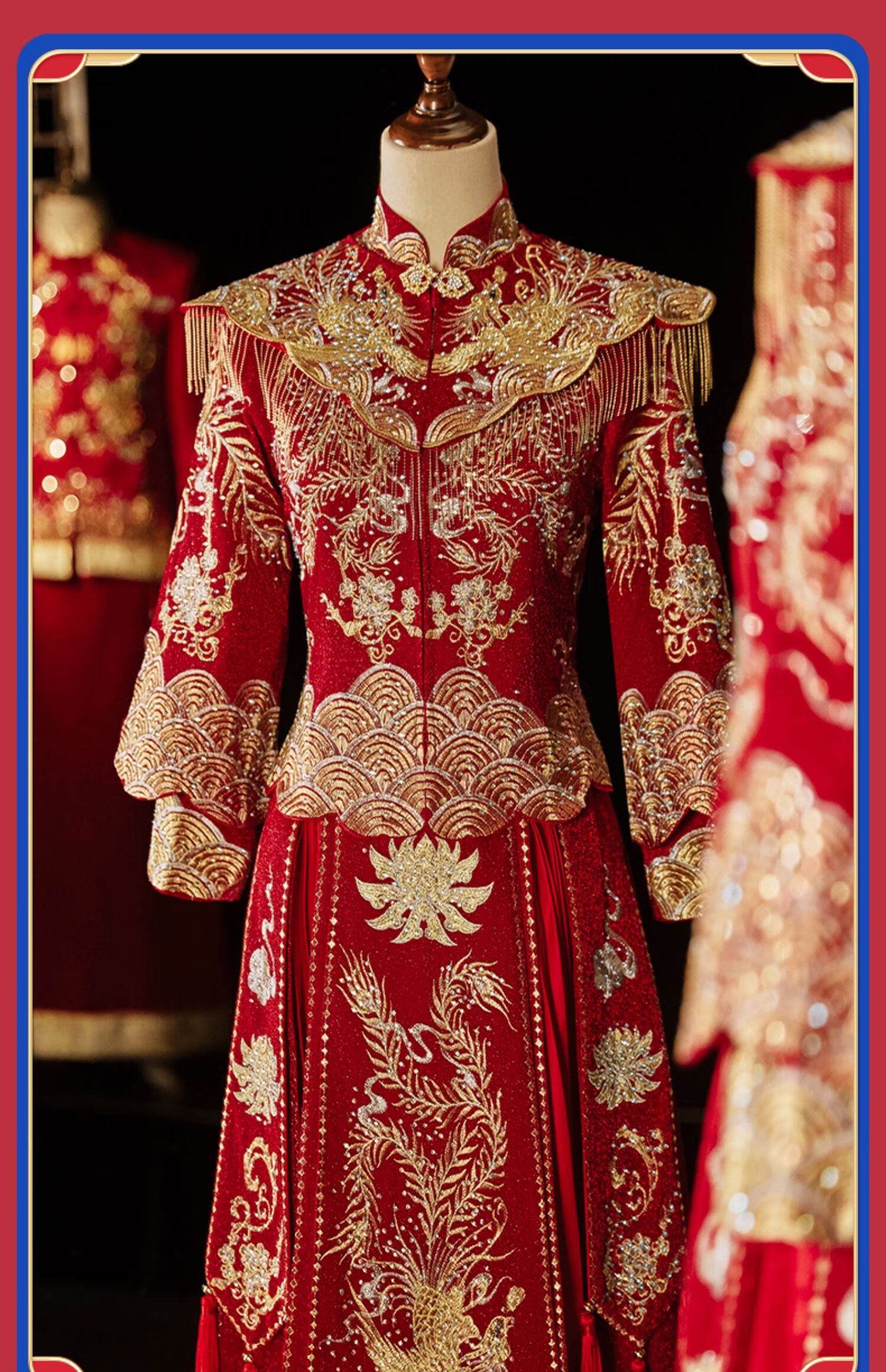 中式结婚礼服新娘新郎唐装秀禾服新款中式婚纱礼服复古嫁衣敬酒服龙凤