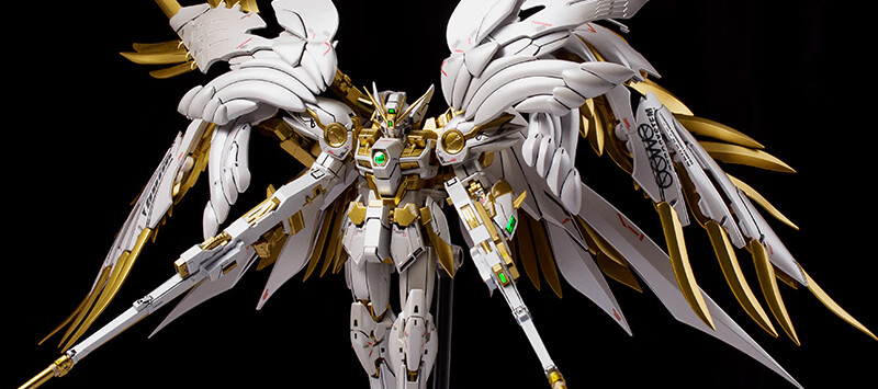 万代(bandai)漫模社板喷模型高达rg飞翼零式改白金六翼天使机甲男生