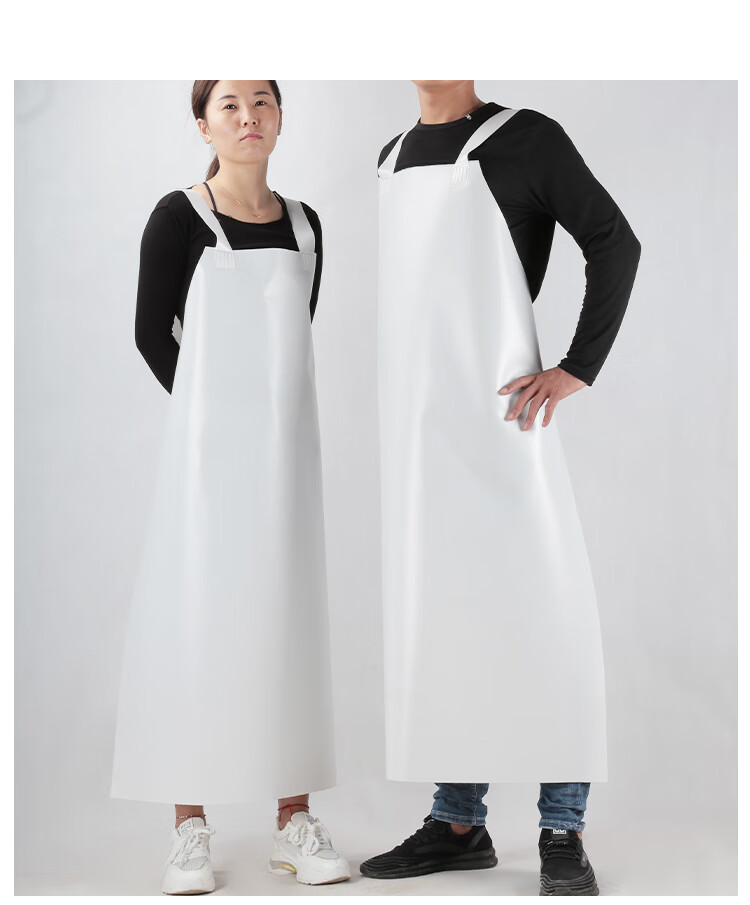 防水围裙男工业加厚加长女屠宰水产耐磨油围腰石材加大成人背带款小号