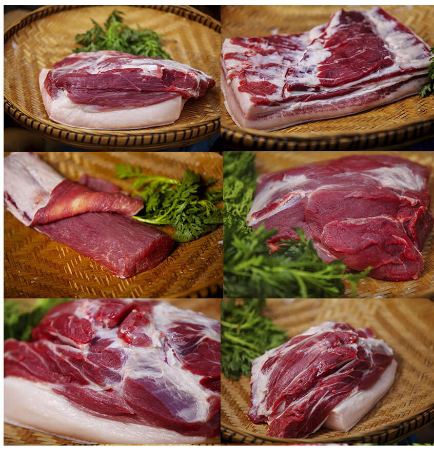 贵州新鲜土猪肉黑猪精排农家散养现杀排骨肋排仔排梅花梅子500g 6斤