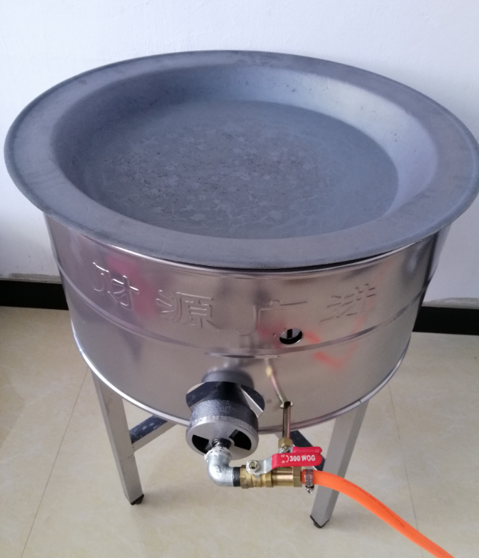 机液化气水煎包燃气锅贴水煎包炉家用定制 炉子 铁锅 不锈钢盖【图片