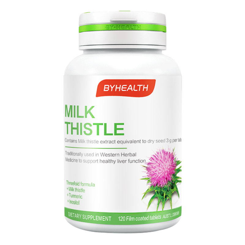 byhealth汤臣倍健奶蓟草护肝片 120粒/粒【2瓶一周期 建议拍2瓶 】