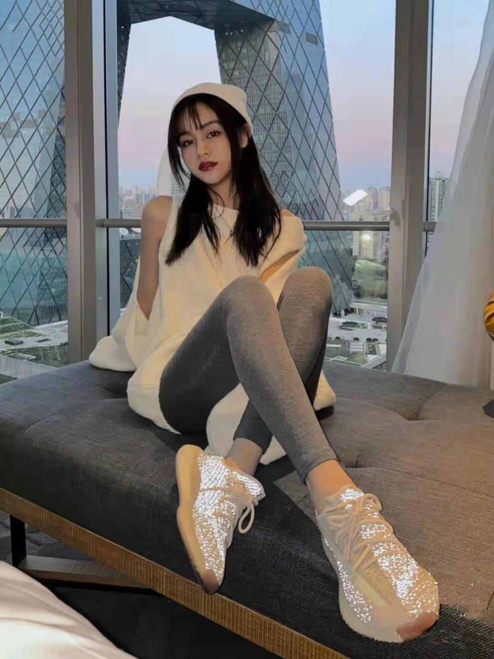 商场同款椰子鞋女春季新款真爆须白冰蓝满天星白侣运动休闲鞋女鞋lkxk