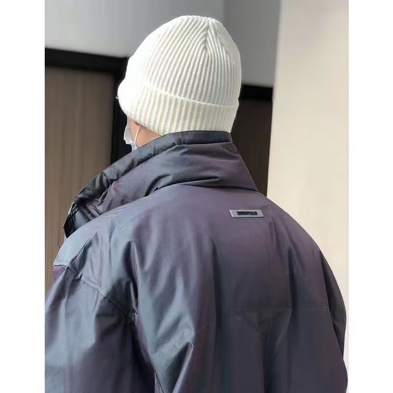 fear of god fog essentials复线羽绒棉服反光炫彩立领宽松 炫彩色