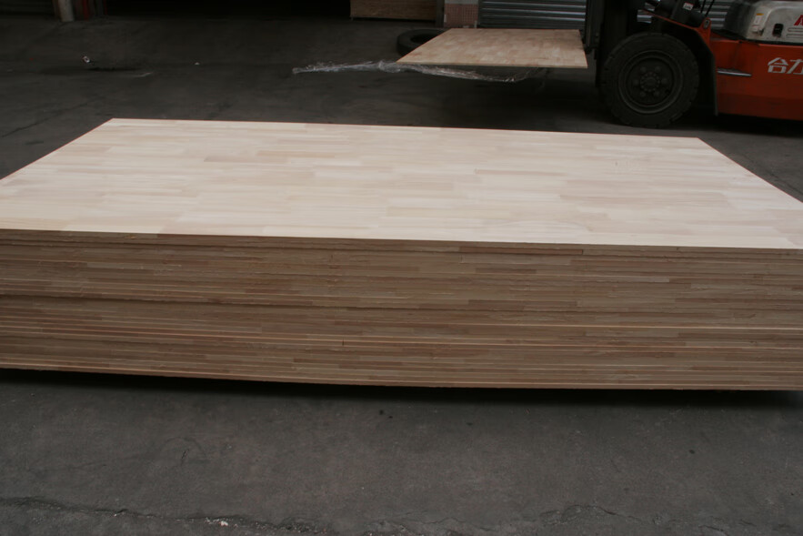 橡胶木指接板实木板泰国橡胶木拼板uv板橡木板橡木指接板木板定制不含