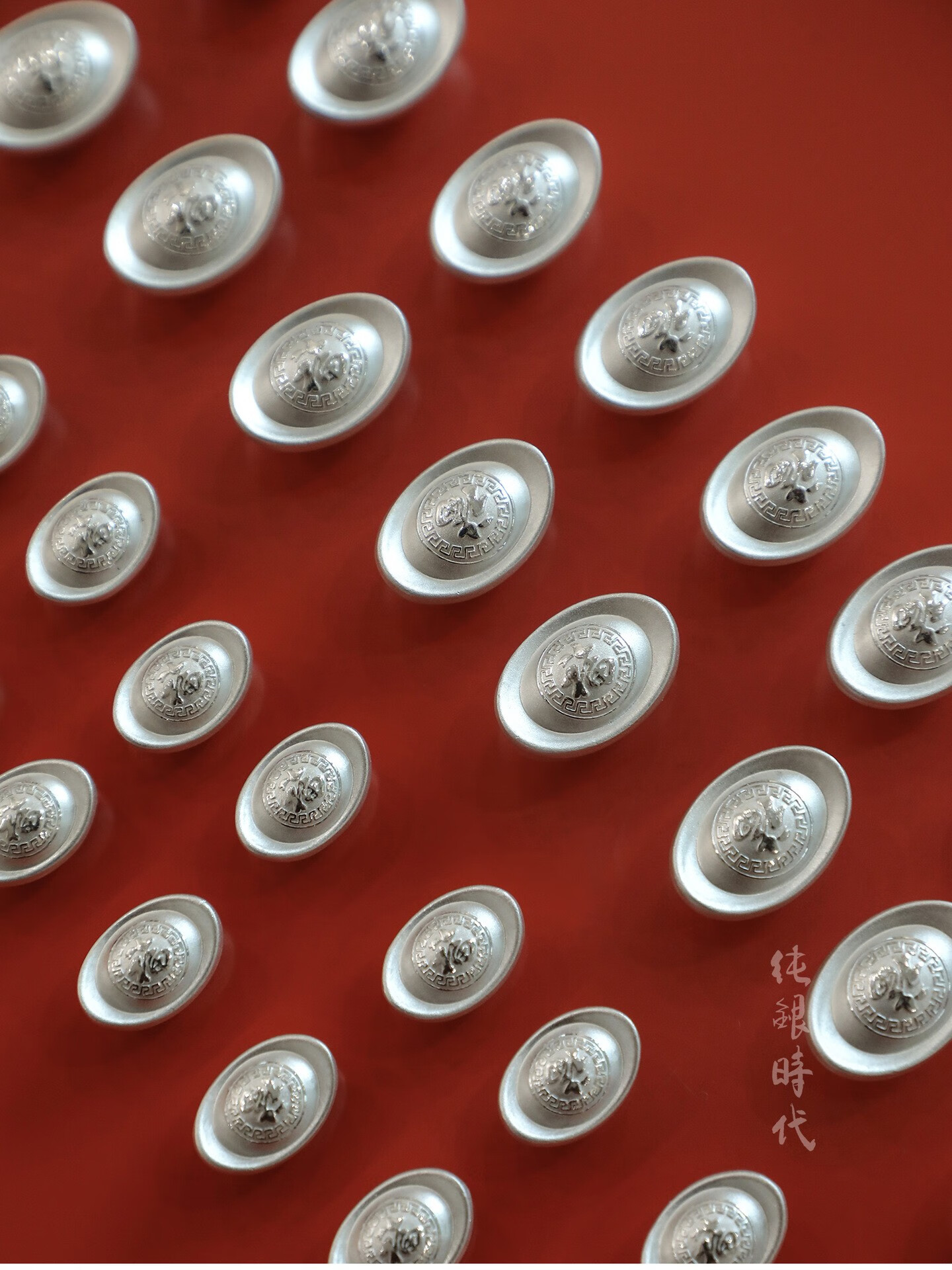 纯银时代 纳福进宝9999足银元宝足银投资实心收藏摆件银子礼品精致