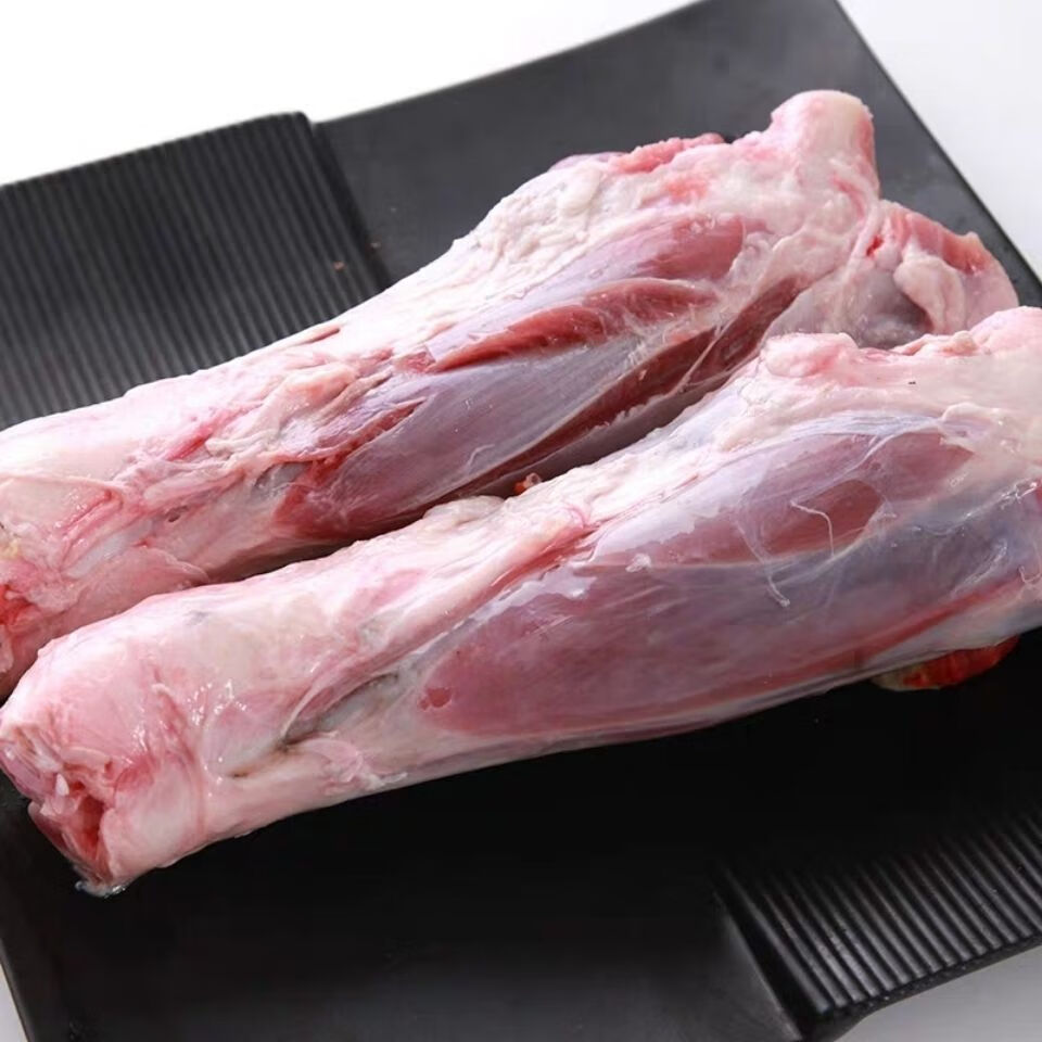 清真新鲜羊小腿3斤57个带骨羊腱子羊棒骨烤羊肉羊腿羔羊前腱1500g