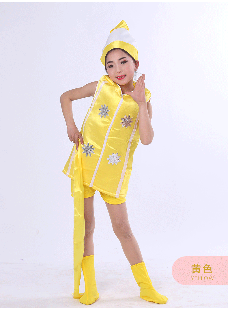 六一儿童演出服七彩画笔舞蹈服小荷风采表演服幼儿园铅笔蜡笔服装