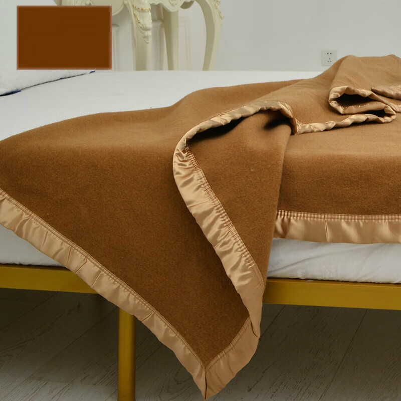 初构想100%纯羊毛毛毯冬季加厚羊毛毯加厚双人床上铺床盖毯子 保暖