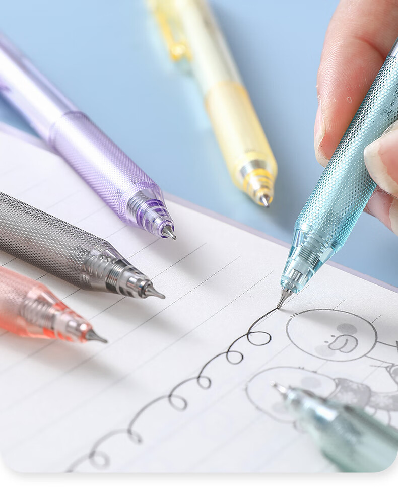 东米新品dm904黑科技cs锥形笔尖按动中性笔按压式黑笔大容量刷题笔ins