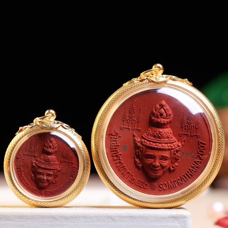 御大师15年老店泰国佛牌描金大象牌象申带编号大小模鎏金壳男女项链