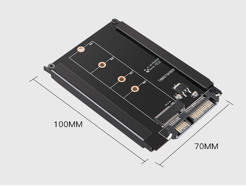 ngff转sata3转接卡m2keybmssd固态硬盘转6g接转换卡m2扩展卡巧克力色