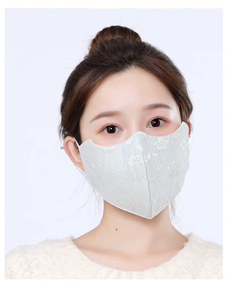 口罩女冬季保暖防寒面罩时尚纯棉防风立体黑色口鼻罩可水洗棉布立体