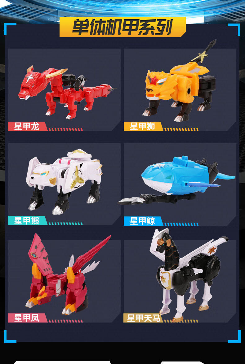 神兽金刚玩具玩具男孩机器人六合体拼装模型超变星甲6合体超神兽星甲