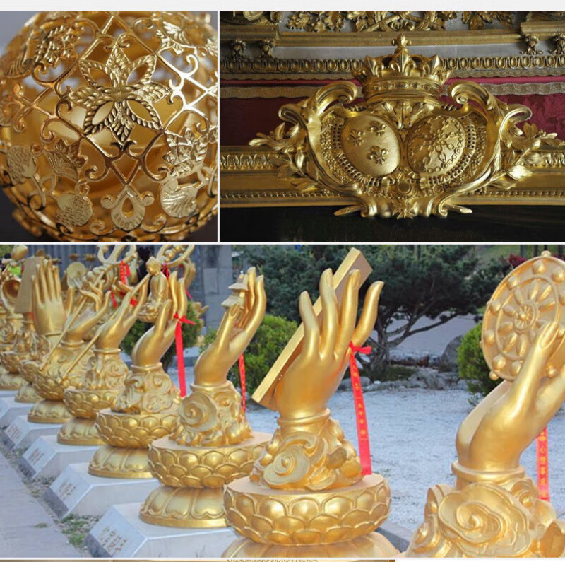 金漆金箔漆色描佛像专用金粉墓碑描字小罐超亮金色油漆不掉色 水性