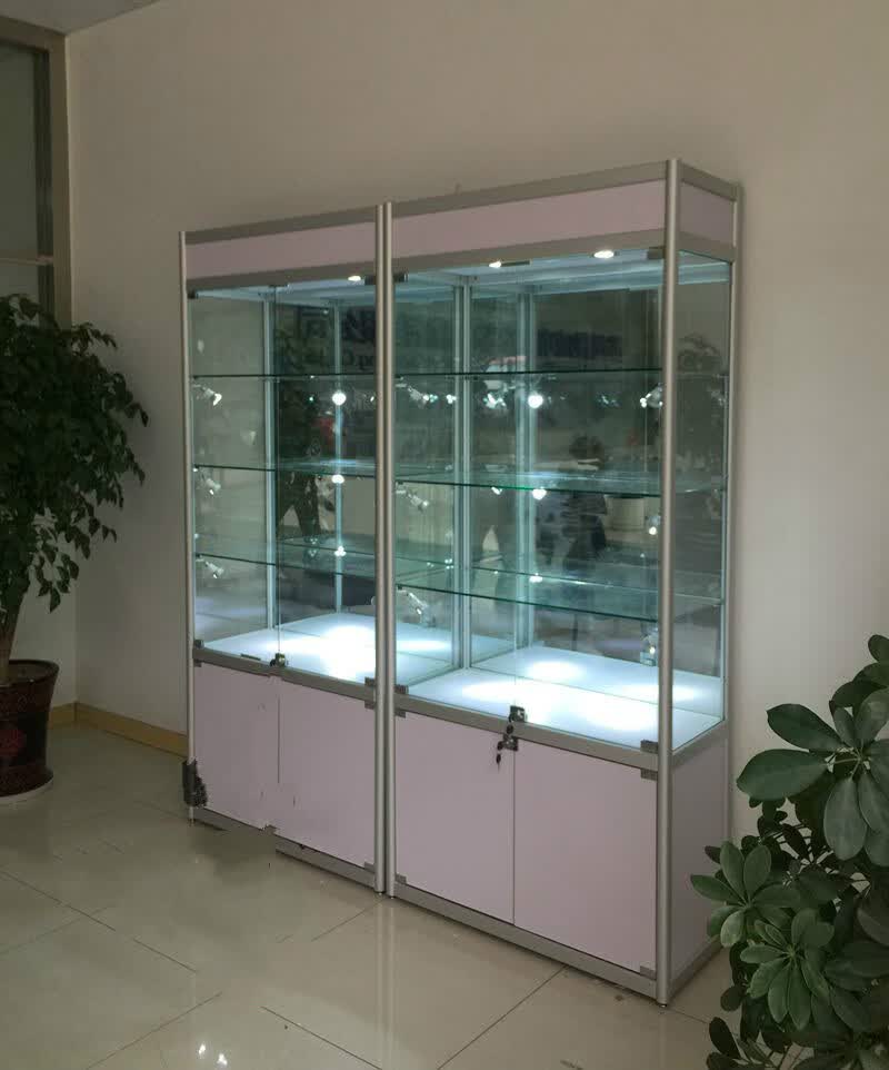 玻璃展柜展厅样品柜玻璃透明公司产品展示柜陈列柜样品柜货柜 100*30*
