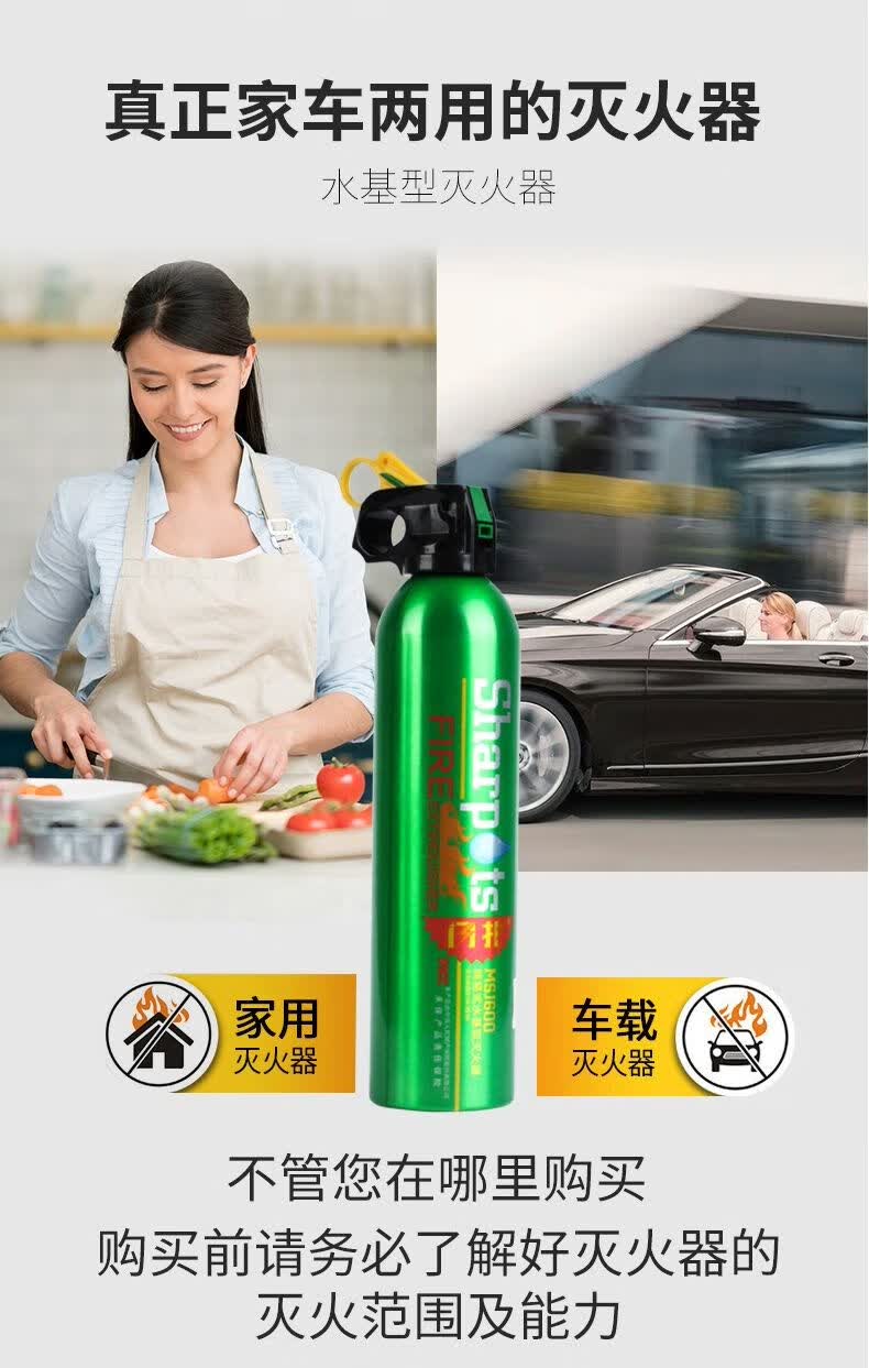 车载灭火器车用水基私家车小型便携车内汽车家用小车轿车消防器材550