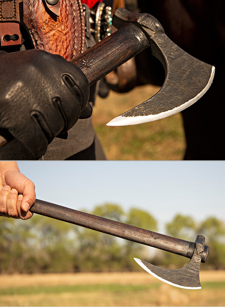 丹盟(dmen) 手工锻造战斧印第安手斧战斗飞斧户外防身战术斧头 custom