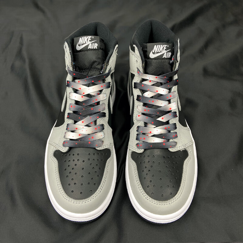 鞋带适配ni··ke耐··克a··j1影子灰2.0黑灰篮球鞋带绳男女配饰通