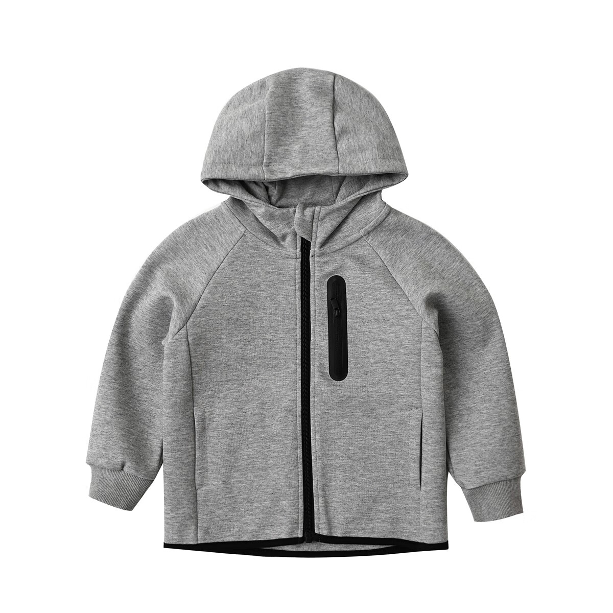 校园儿童运动外套 反光条男童女童开衫校服中大童童装 1238麻灰连帽