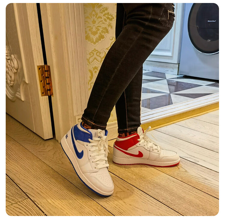 air jordan 1 mid 85 aj1中帮白红蓝 鸳鸯 休闲篮球鞋dh0200-100 dh