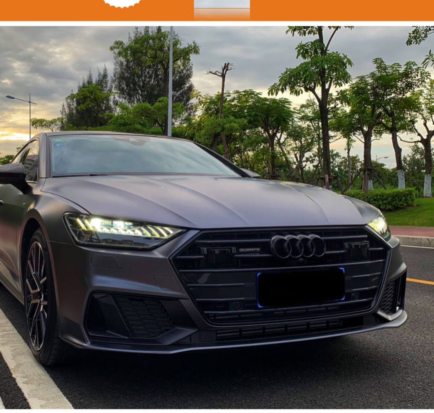 奥迪车标改装黑标a3/a4/a5/a6a7a8q2lq3q5q7中网标前标后标装饰贴 20