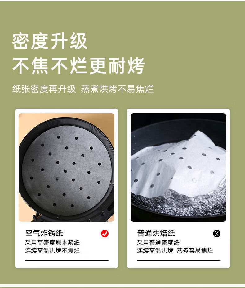 空气炸锅专用纸硅油纸油纸垫纸家用圆形烘焙纸烧烤锡纸烤箱吸油纸圆形
