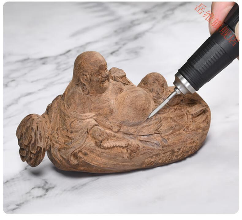 204牙机雕刻机小型电动翡翠玉石蜜蜡打磨木雕橄榄核雕 刻字笔 充电款