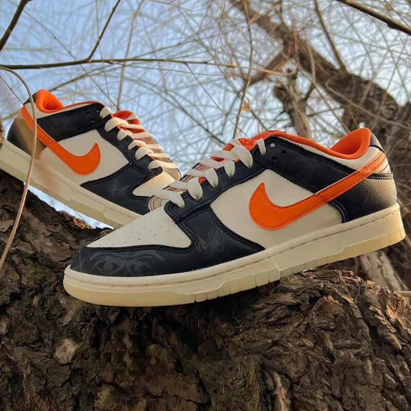 耐克nikedunklow黑橙万圣节夜光扣碎黑橙低帮板鞋dd3357dj6188100dj