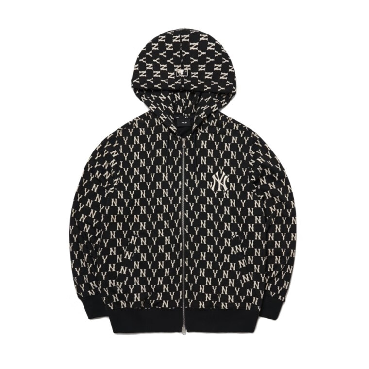 mlb男女ny满标老花休闲拉链开衫连帽卫衣外套22春款3atrm0121 3atrm