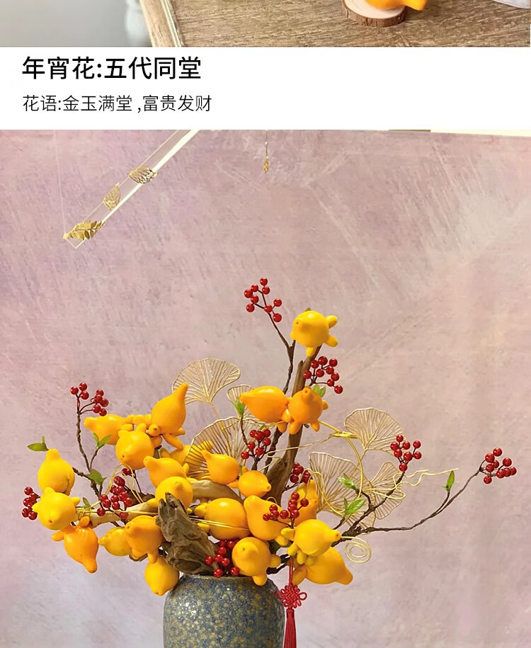 豫权五代同堂黄金果鲜花云南基地直发乳茄家用插花空运 黄金果5支