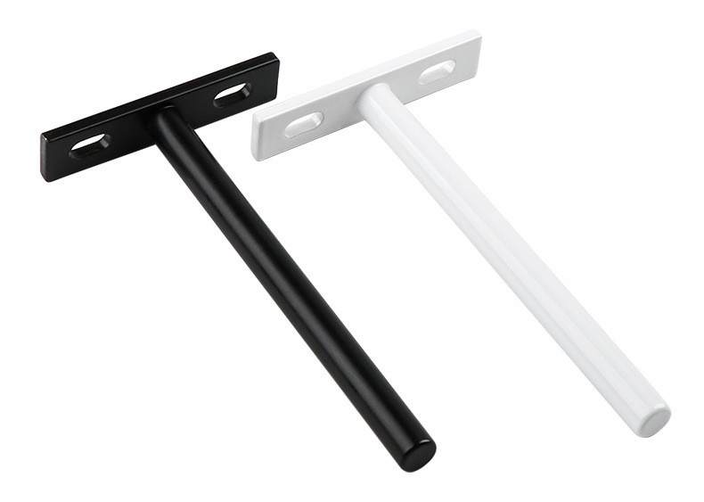 segmoo隐形层板托隐藏式t形暗藏隔板托黑色墙上暗装固定支架托架黑色3