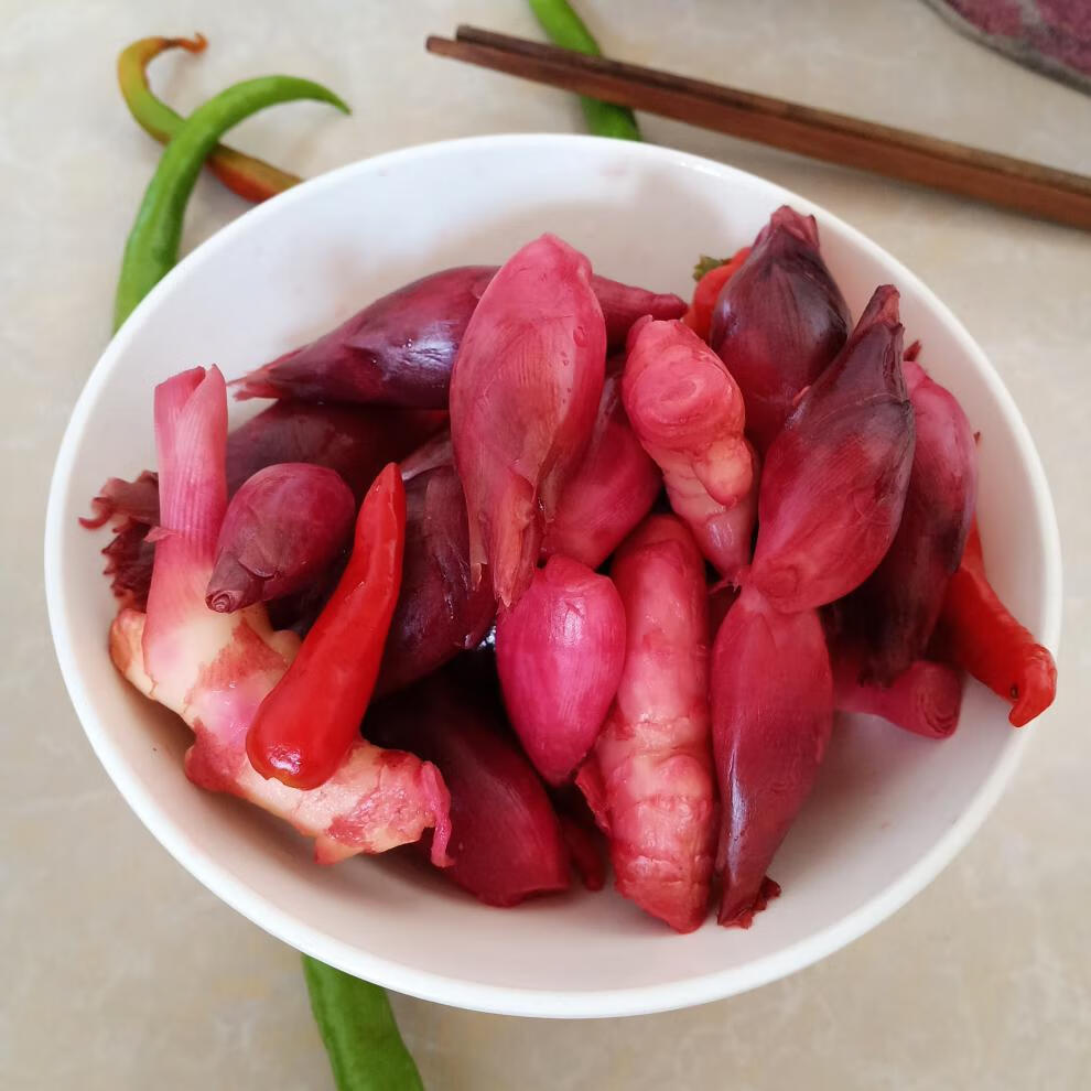 洋火姜 湖北恩施洋荷姜腌制下饭菜洋合洋火姜阳何新鲜泡酸阳荷姜 500g