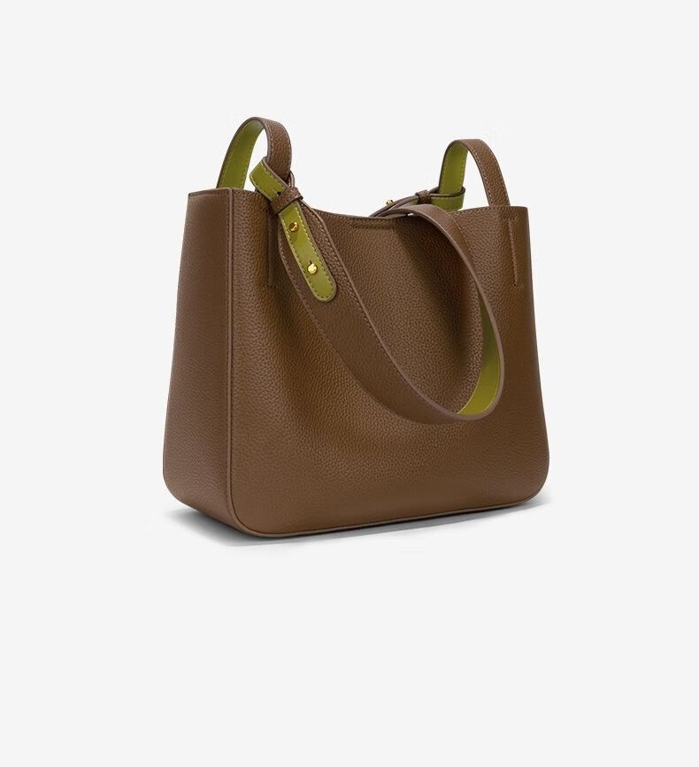 简佰格菜篮包2022新款高级感休闲通勤女包小众斜挎单肩包包女 磨砂