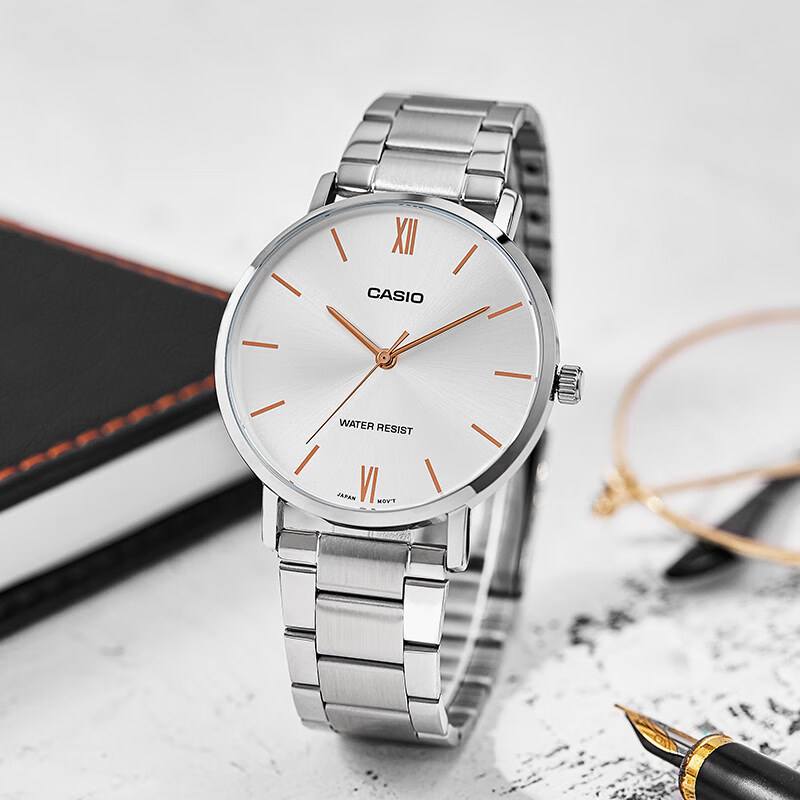 casio卡西欧 海外代购海外直邮手表男mtp-1375/1374日历星期大表盘