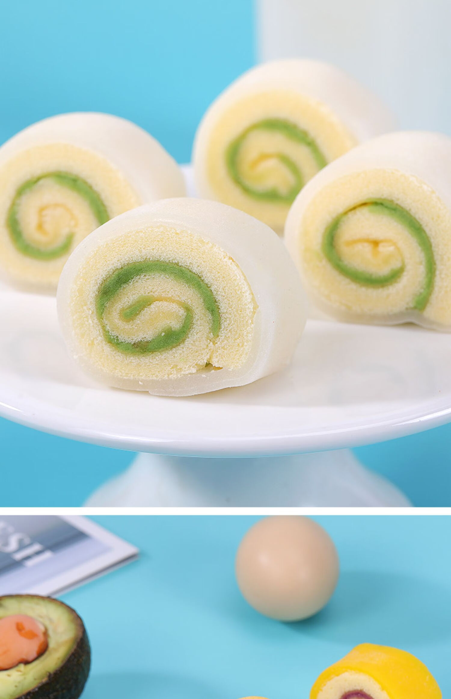 白玉卷冰皮面包整箱早餐即食小零食小吃休闲食品麻薯月亮点心抖音同款