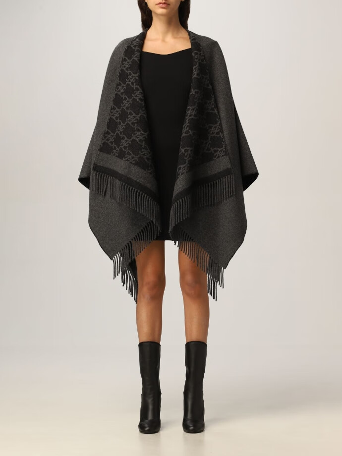 欧洲直采fendi芬迪服饰配件2021秋冬女士围巾披肩fxx715ahrff0qa1黑色