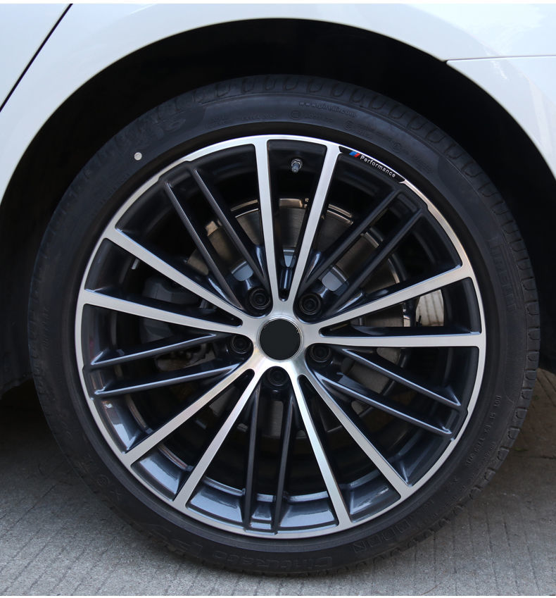 e级宝马新3系m标奥迪a4l 改装轮毂贴条贴标amg 巴博萨黑色4条装【图片