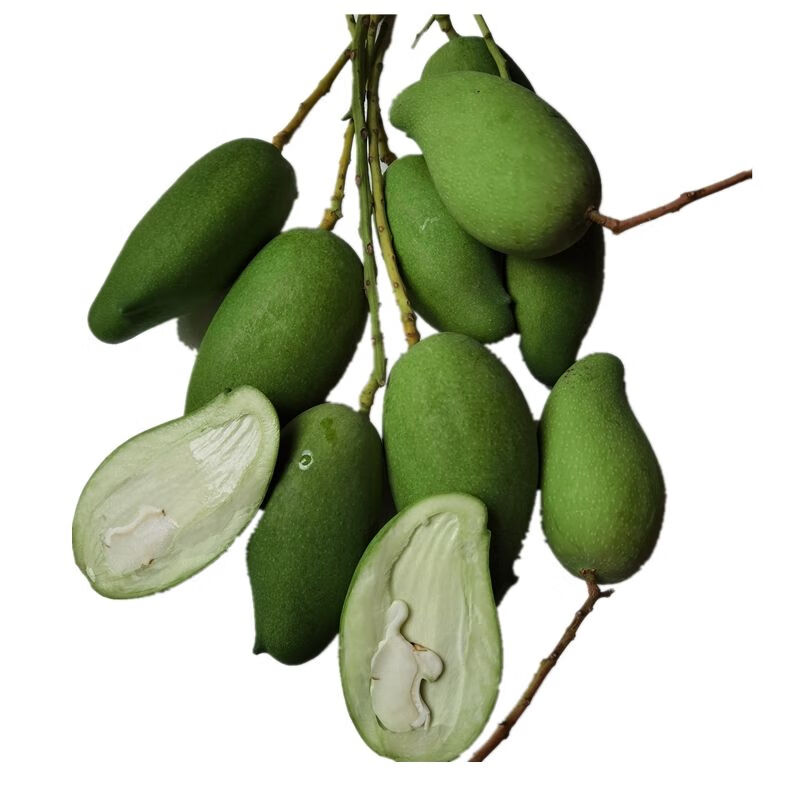 5斤酸芒果云南永德生芒果孕妇新鲜野青芒 3斤泡沫箱 冰包装【图片