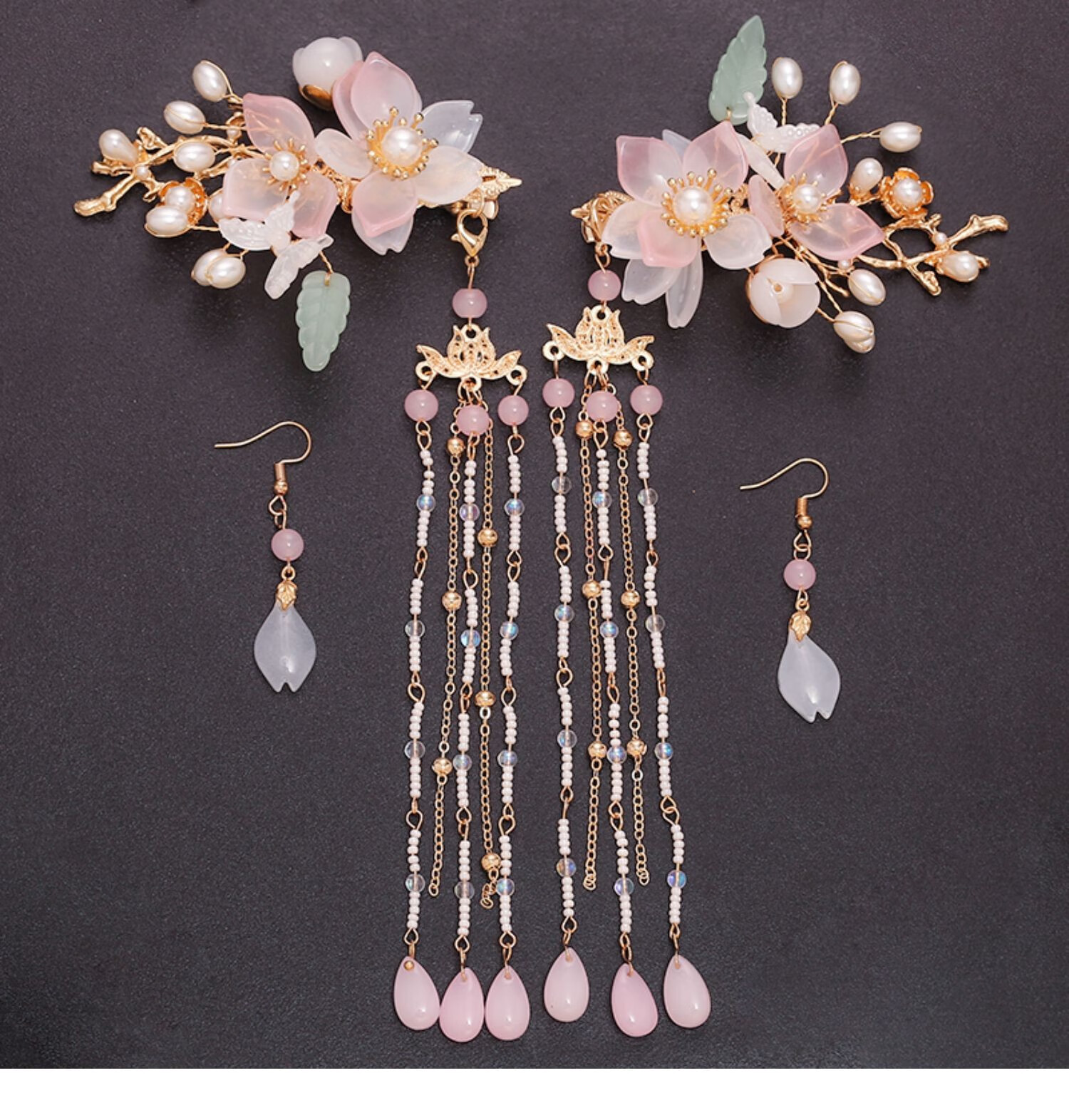 汉服发簪子古装边夹头饰套装古风发饰步摇流苏发钗仙气发夹配11