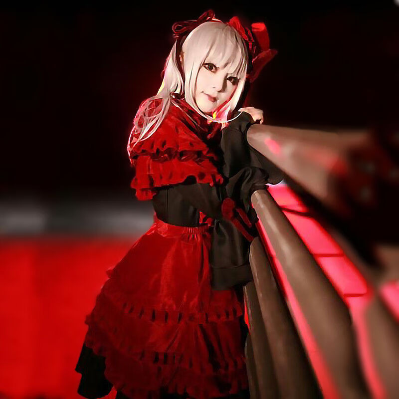 k动漫cos服栉名安娜cos服洛丽塔裙cosplay服装表演出服全11件套备注鞋