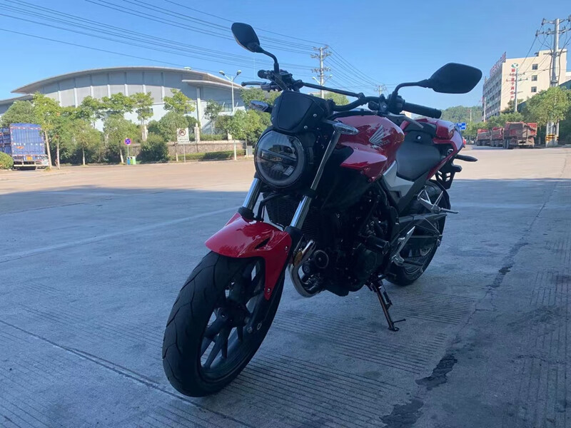 防雨衝鋒衣套裝適用本田cb400f摩托車改裝cb650r原裝大燈總成改裝車燈