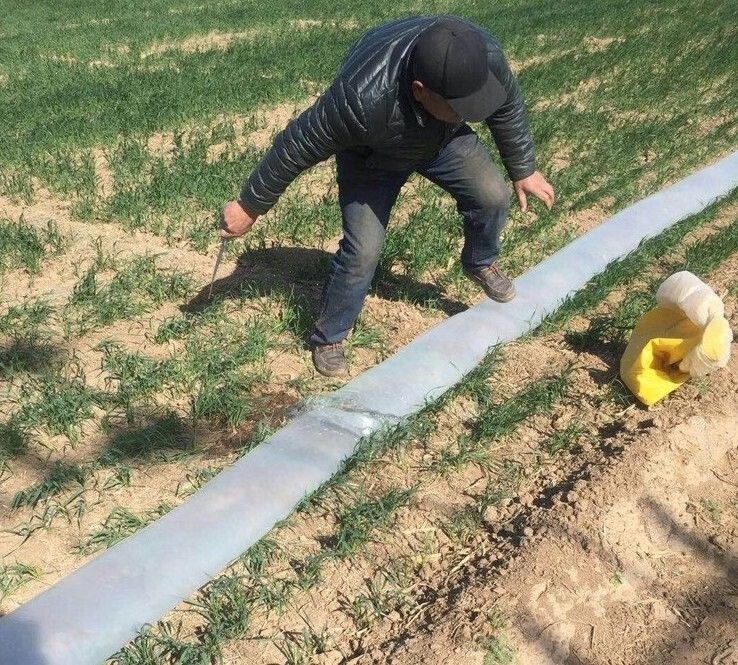 一次性浇地水带塑料水龙带垄沟灌溉水袋软管子地垄沟农用10白或兰30