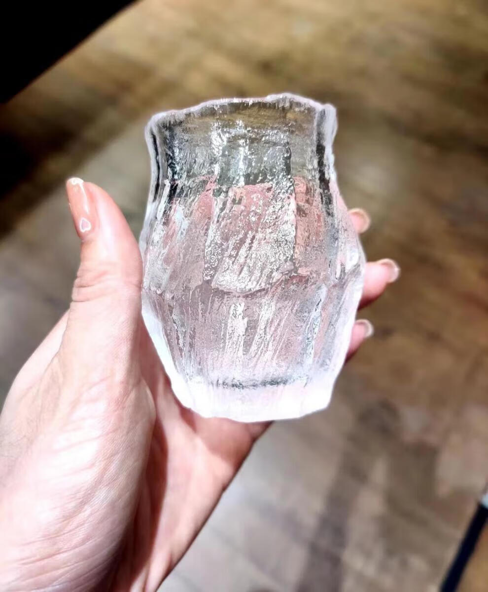 天然原石水晶茶杯 天然水晶原石手工打磨 高温处理 水晶杯品茗杯茶杯