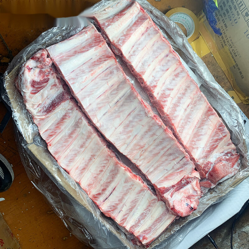 弄鱼堂 新鲜冷冻猪寸排 猪排骨 猪肋排 猪小排20斤生猪肉 江浙沪排骨