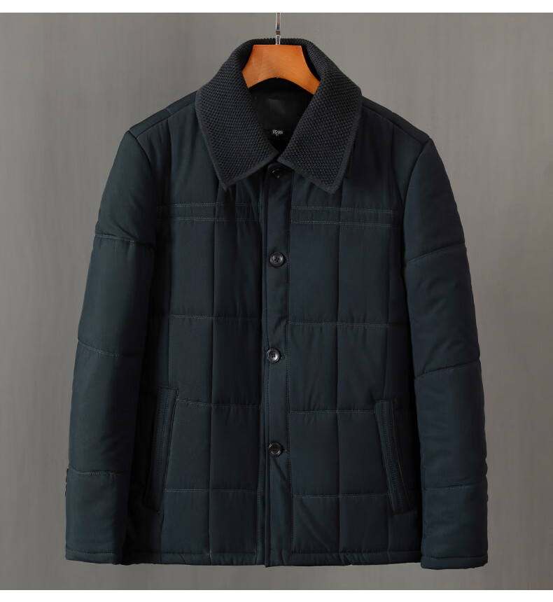 老人冬天穿的棉服爸爸棉衣外套男士中厚宽松中老年男装秋冬季老年人