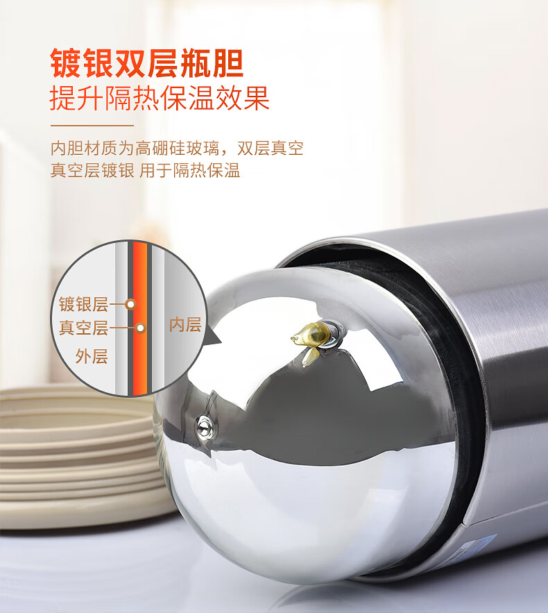 清水热水瓶保温瓶开水瓶不锈钢暖瓶长效保温办公真空热水瓶家用鸭嘴